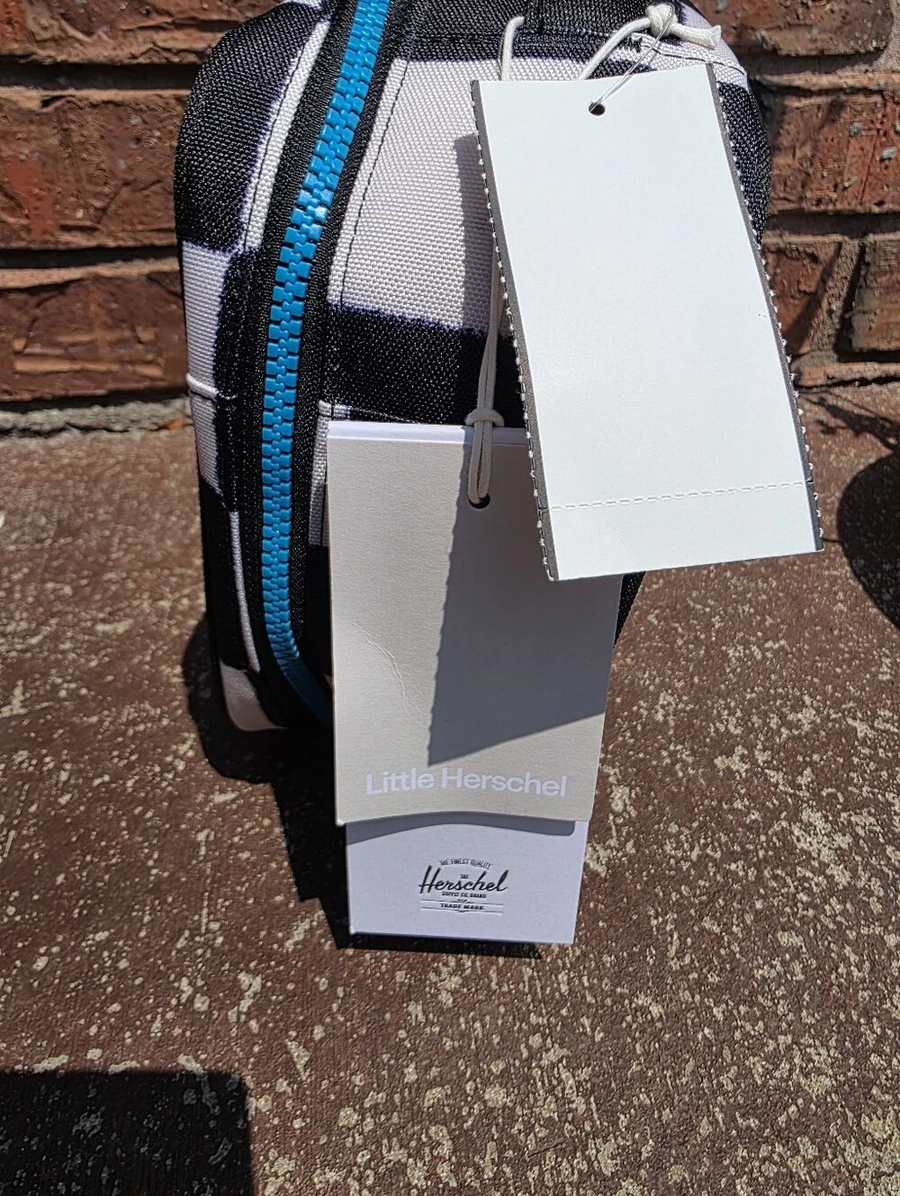 Herschel Supply Company Black and White Checkerboard Check This Surf Lunch Bag
